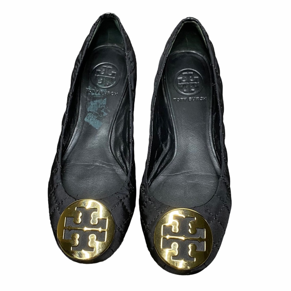 Tory Burch Quinn Quilted Black Ballet Flats 5
